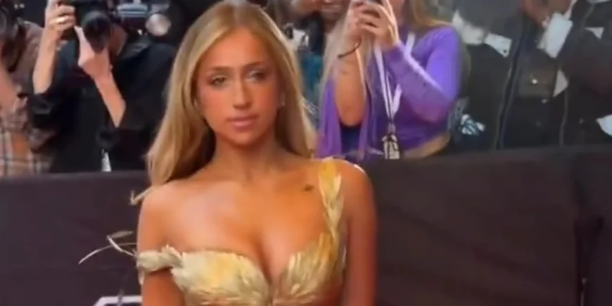 Tate Mcrae Wears Fully Gold Gown at 2026 Met Gala