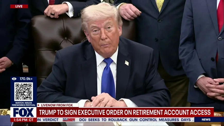 Trump Signs Proclamation in Oval Office, Linda Mcmahon Appears