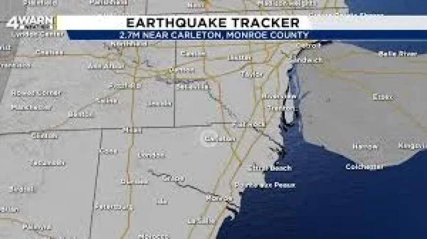 Monroe County Earthquake Today shakes Carleton at 2.7 magnitude
