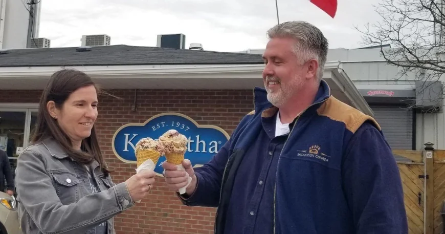 Mike Crowe Launches Kawartha Dairy Ice Cream Tragically Hip on June 22