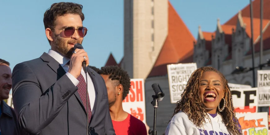 Hasan Piker rallies for Cori Bush at St. Louis May Day event