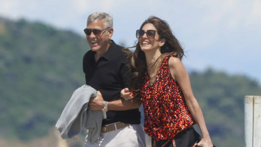 Amal Clooney Docks in Saint-Tropez for George Clooney 65th Birthday Celebration