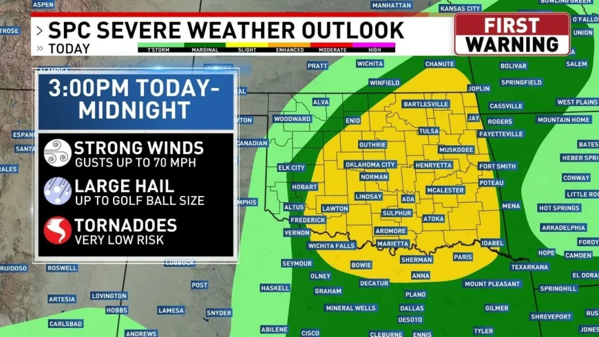 Severe Thunderstorm Watch Covers Oklahoma City in Okc Weather Alert