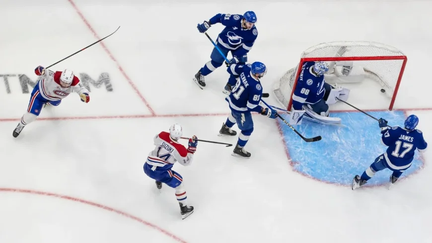 Newhook scores Game 7 winner as Canadiens beat Lightning 2-1