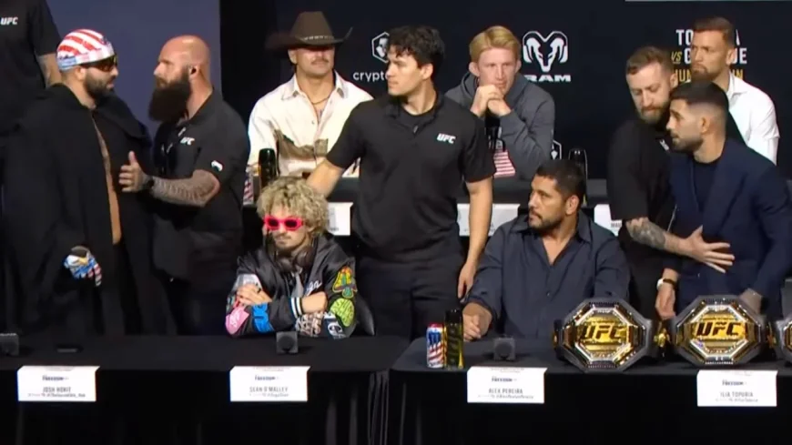 Josh Hokit disrupts UFC Freedom 250, trades words with Ilia Topuria, then exits — Derrick Lewis