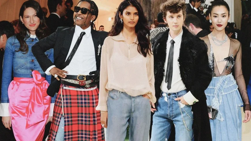 Bhavitha Mandava Met Gala 2026 Look Split Over Silk Muslin Jeans