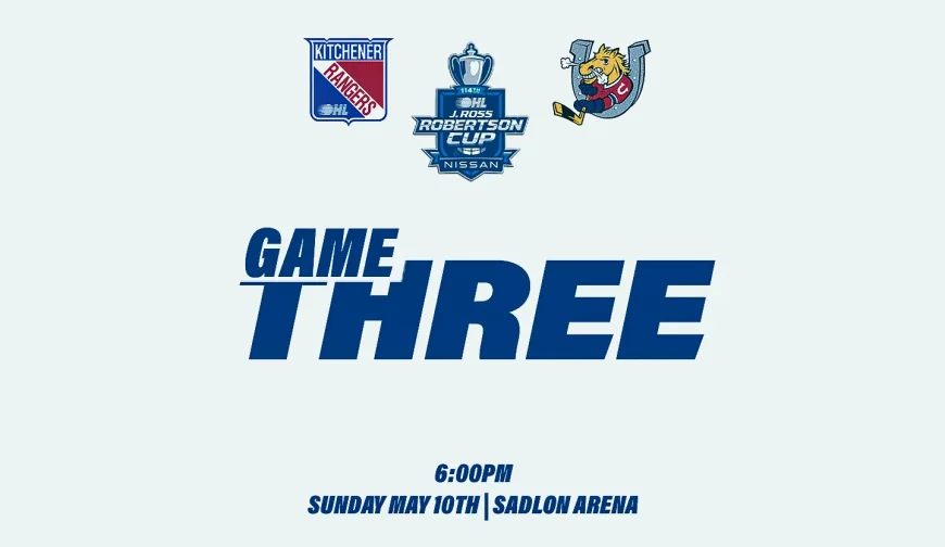 Colts Return Home for Game 3 Against Rangers at Sadlon Arena — Ohl Scores