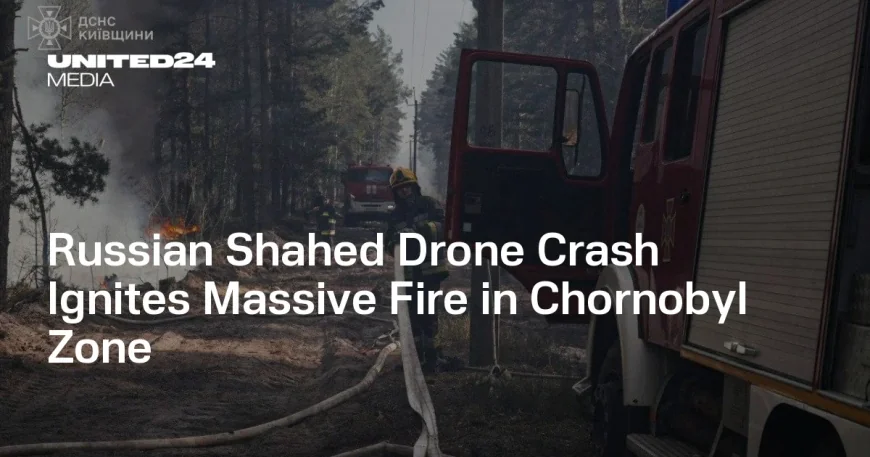 Ukraine Firefighters Battle Chernobyl Fire After Two Drones Crash