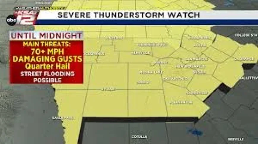 Sarah Spivey Issues Severe Thunderstorm Watch for Texas Until Midnight — Weather Forecast Texas