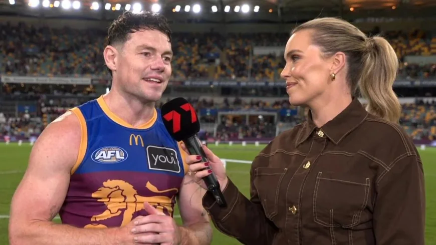 Lachie Neale mocks Carlton comeback with Caroline Wilson angle