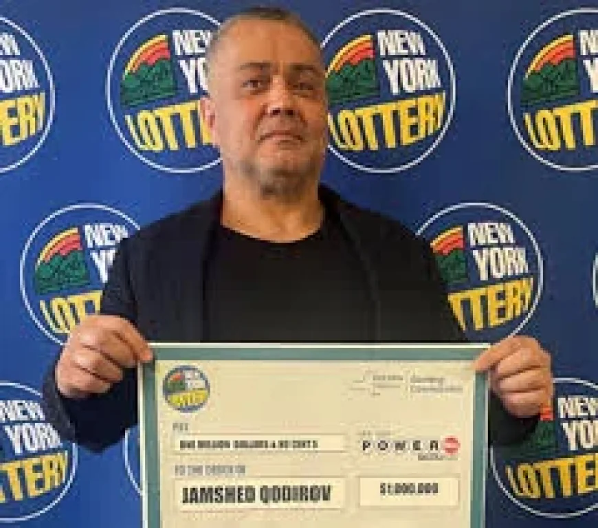 Jamshed Qodirov Claims $1 Million New York Lottery Powerball Prize