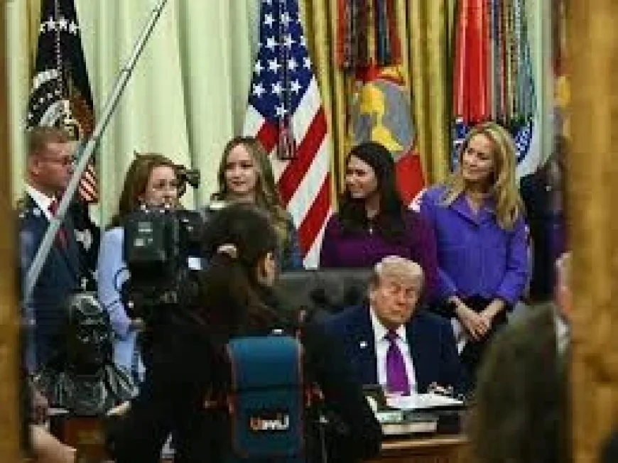 White House Says Trump Was Blinking During Oval Office House Event