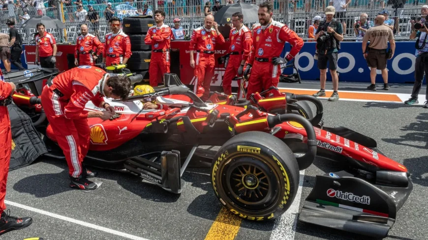 Lewis Hamilton and Scuderia Ferrari Leave Miami With P6, P8