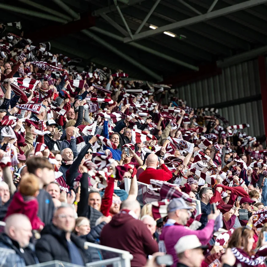 Hearts Fc thanks supporters before Falkirk's Tynecastle Park visit