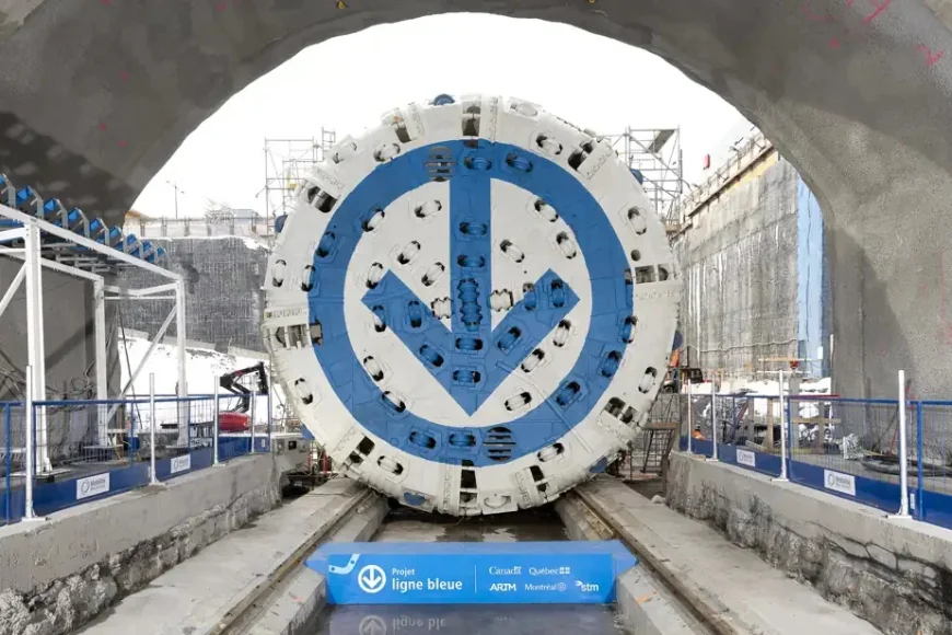 La STM lance le tunnelier de plus de 135 mètres pour la Ligne Bleue Du Métro De Montréal