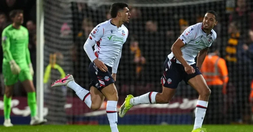 Xavier Simons set for Bradford's 1-0 Bolton second leg