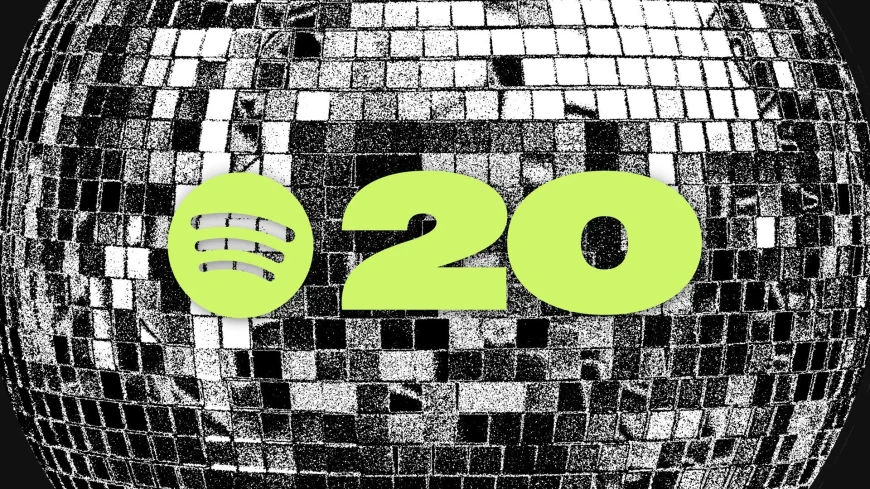 Spotify Twists Spotify Logo Into Green Disco Ball for 20th Anniversary