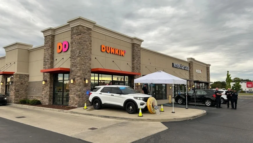Redman Details Cop On A Rooftop at South Bend Dunkin' Stops