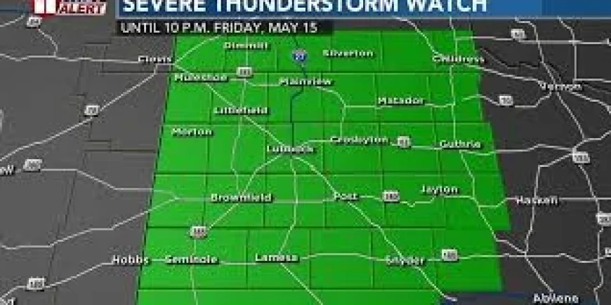 Storm Prediction Center issues Lubbock Weather watch until 10 p.m. Friday
