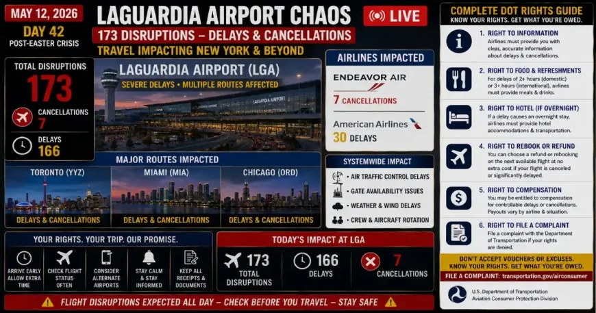 Laguardia Airport Closed as 163 Delays, 10 Cancellations Mount