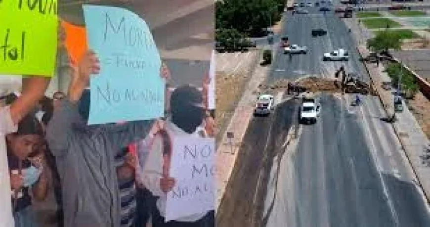 Abraham Mendieta difunde bloqueo en Chihuahua a kilómetro 60