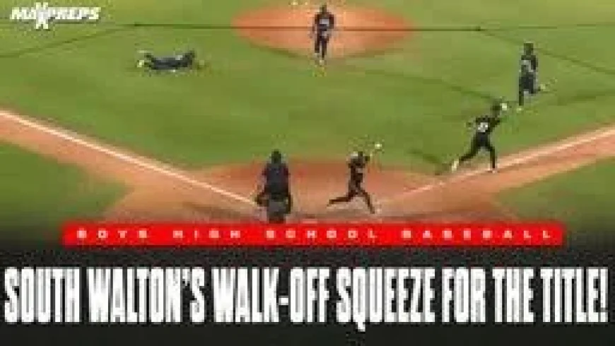 South Walton Wins 3A Florida High School Baseball Championship on Suicide Squeeze