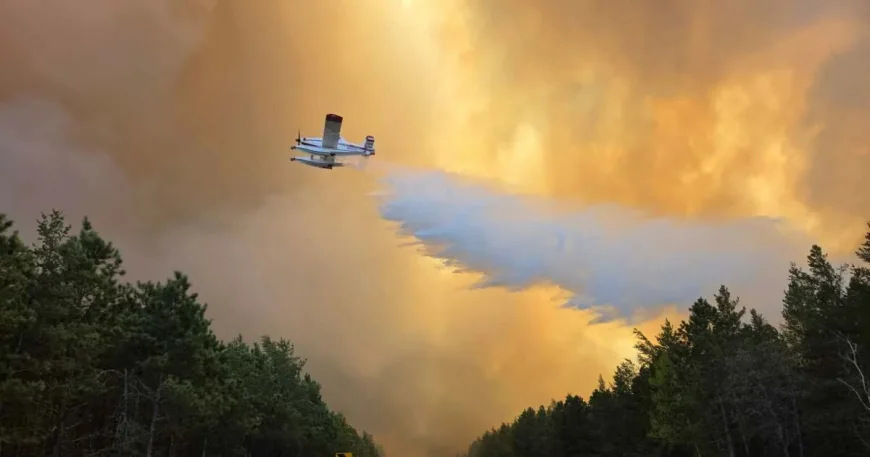 Crow Wing County officials track Flanders Fire Mn at 600 acres near Crosslake