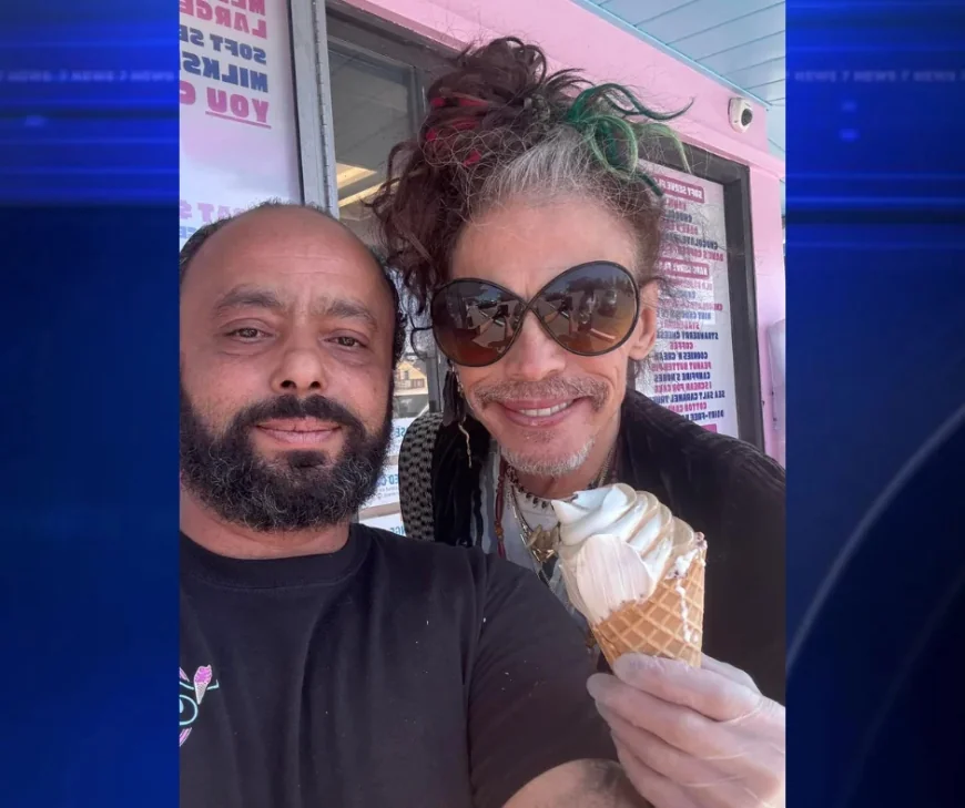 Steven Tyler Spotted in Quincy at Bella’s Creamery