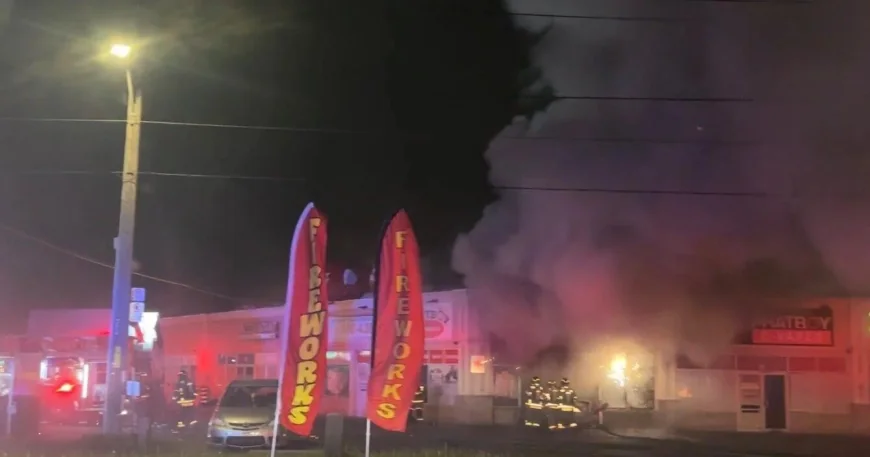 Toronto police probe Etobicoke blaze after vehicle crash Fireworks Toronto