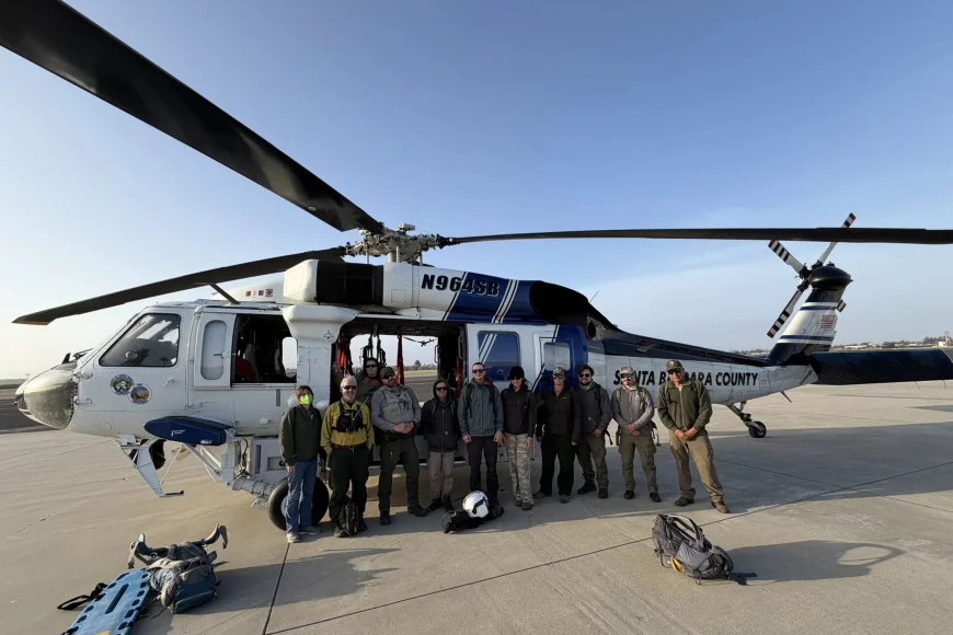 Helicopter Evacuates 11 Employees in Santa Rosa Island Fire
