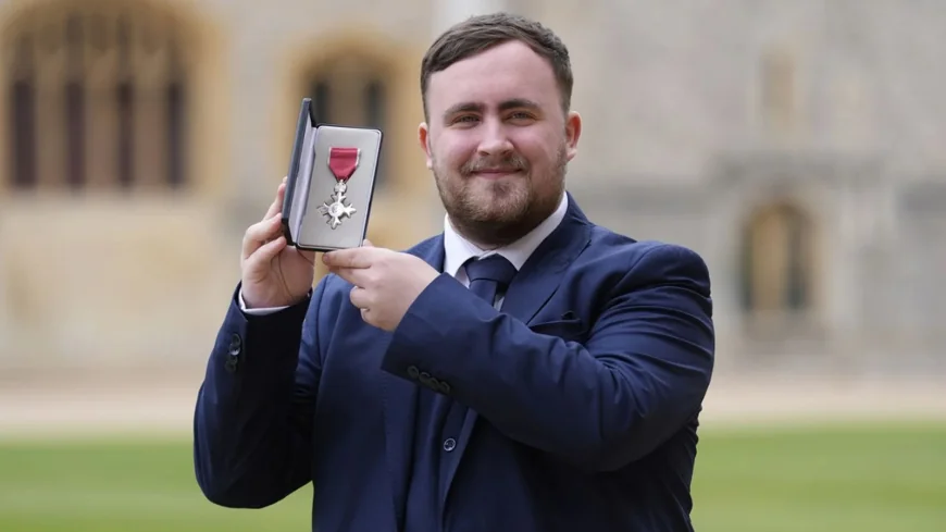 Luke Littler Mbe collected from Prince William at Windsor Castle