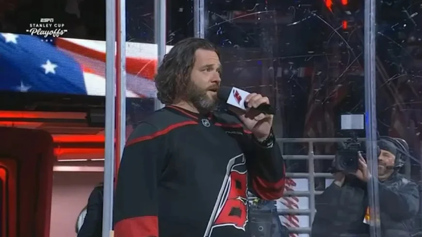 Adam Lee Decker Readies for Game 1 at Lenovo Center