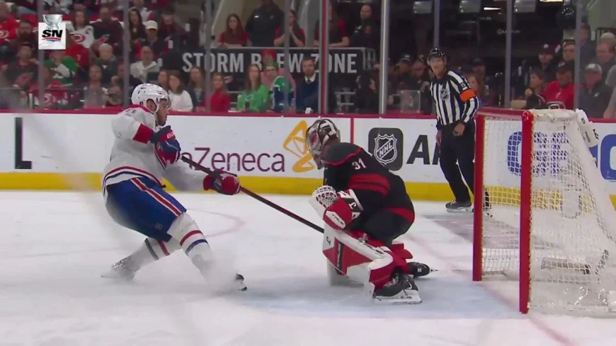 Juraj Slafkovsky scores in tight for Canadiens' 3-goal lead
