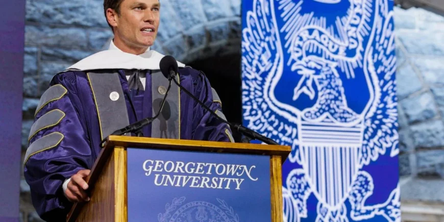 Danny Amendola as Brady tells Georgetown graduates to fight for one chance