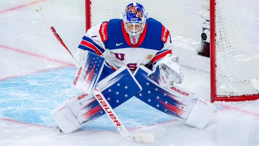 Kristers Gudlevskis Leads Latvia Usa Hockey Past U.S. 3-2