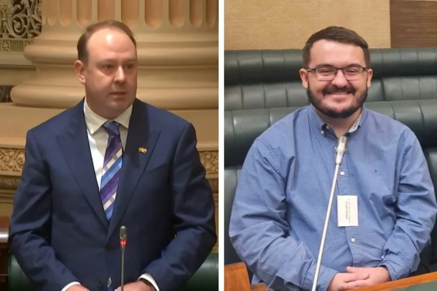 Jason Virgo tears up in first South Australian parliament speech