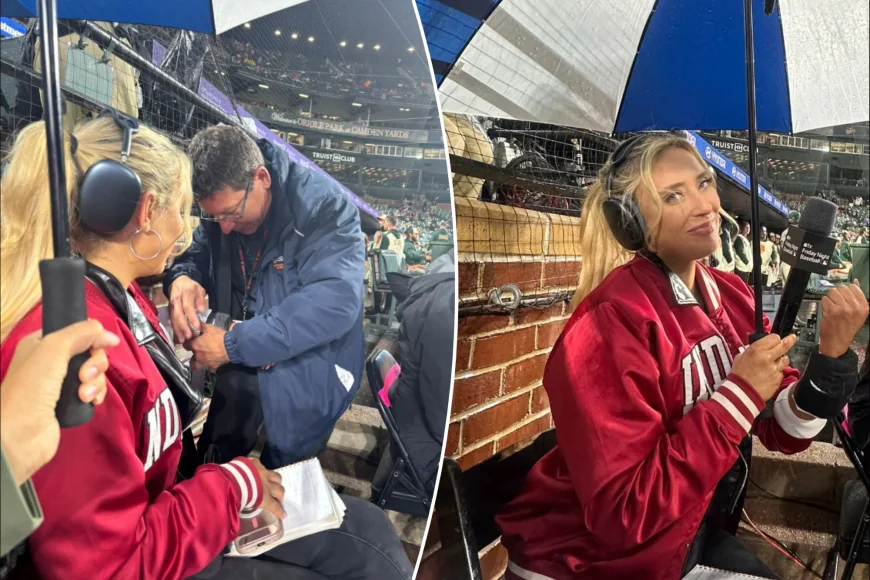 Tricia Whitaker Takes Rutschman Line Drive, Says She’s Fine
