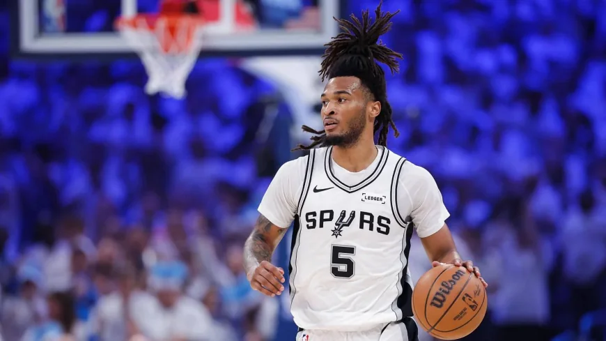 Stephon Castle Earns 5 First-Place Spurs Castle Votes in Defensive Nod