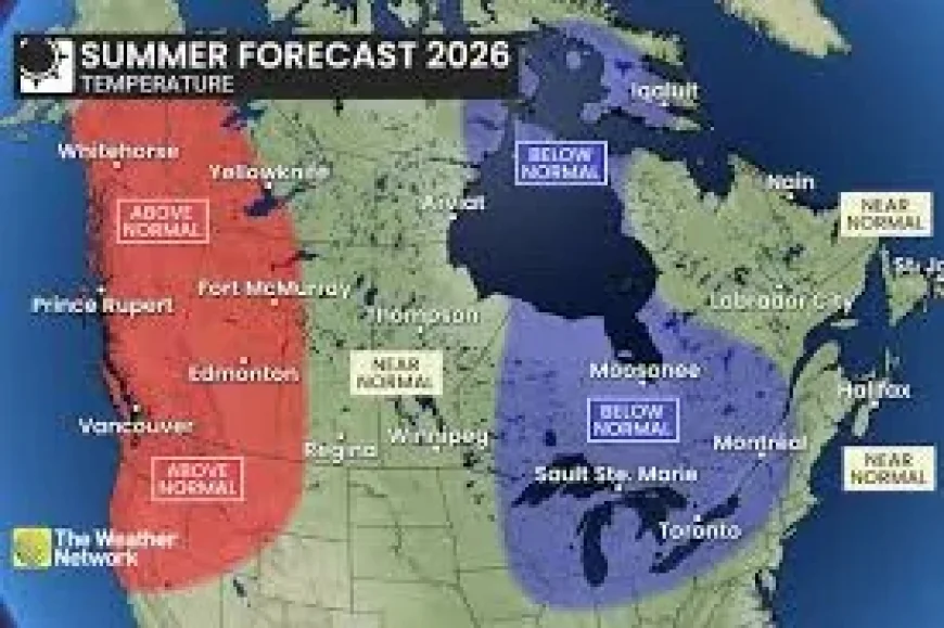 The Weather Network projects warmer, drier Western Canada — Canada Summer Forecast 2026