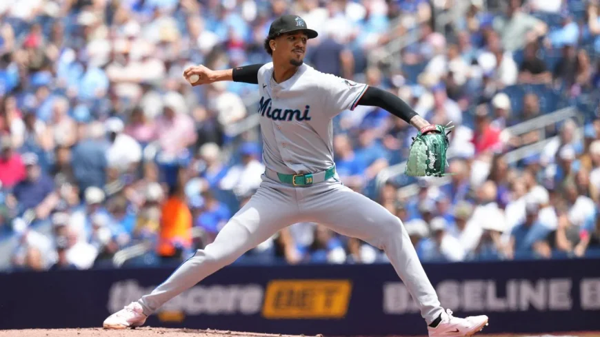 Eury Pérez Leaves After Nine Strikeouts in Blue Jays Game