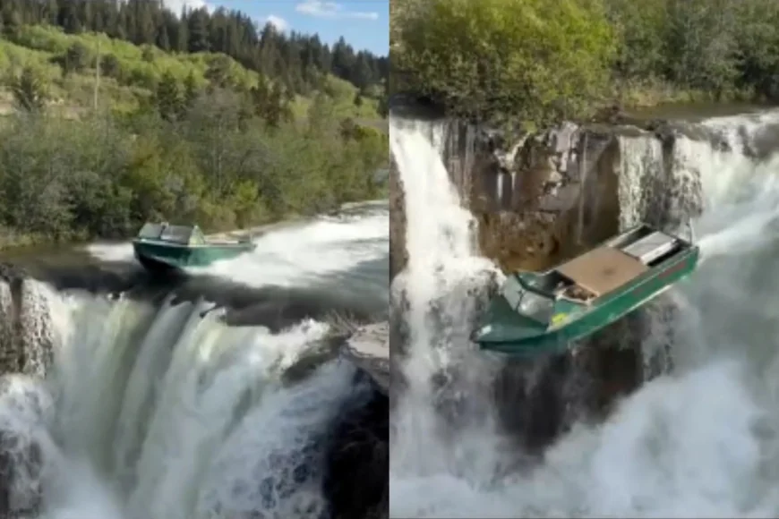 RCMP look into Dusty Friesen’s Lundbreck Falls motorboat jump
