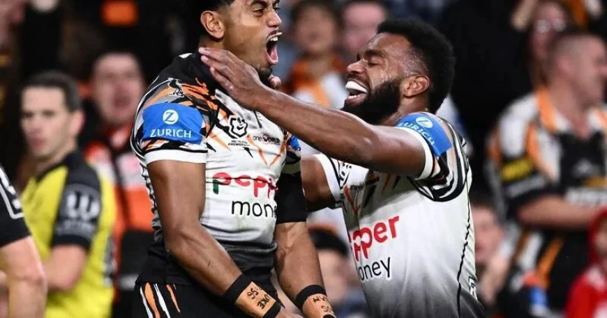 Luai Steers Tigers Past Bulldogs 22-16 at CommBank Stadium Bulldogs Vs Tigers Score