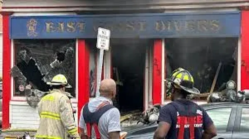 Brookline Dive Shop Fire Injures Two in Explosion Boston