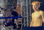 Knox Leon Jolie-pitt fights in Downtown Los Angeles Muay Thai exhibition