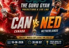 Canada vs Netherlands ODI Set for June 10 at Maple Leaf North-West Ground — Can Vs Ned
