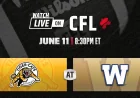 Collaros Sparks June 10 Home Opener Energy in Tiger-cats Vs Blue Bombers — Tiger-cats Vs Blue Bombers