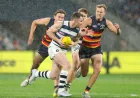 Sam De Koning Posts Career-High 11 Clearances in Geelong Win