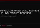ESPN Ranks Top 10 Undefeated Fighters in Ufc Rankings