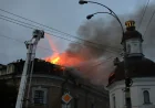 Russian Raid Destroys Dormition Cathedral Fire in Kyiv — 140,000 Lose Power