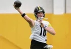 Aaron Rodgers Leads Steelers’ No. 4 Drew Allar Into Spring Reps